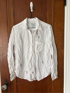 Rails White Lightinv Embroidered Shirt - small